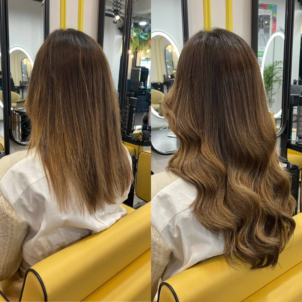 Untitled design – 1 wavy ash blond hair extensions before and after