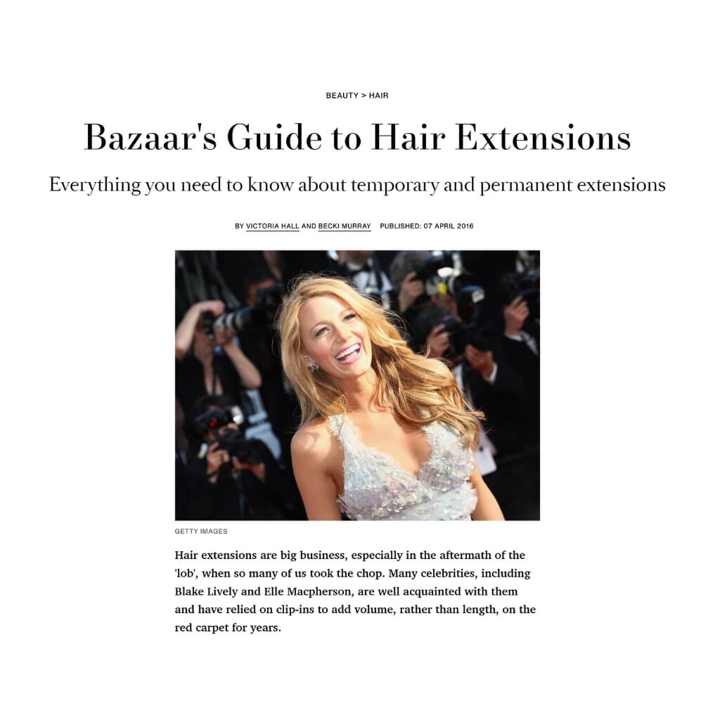 Harpers Bazaar guide to hair extensions
