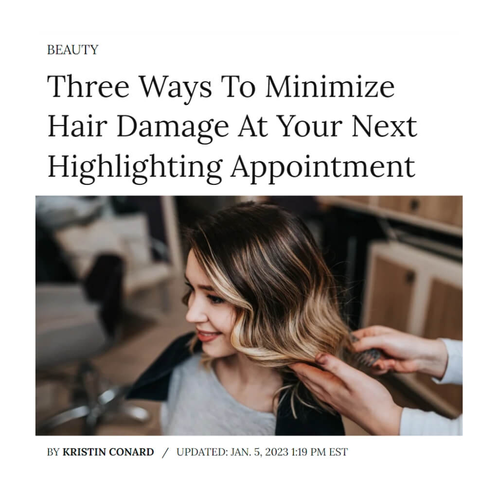 The List three ways to minimise hair damage