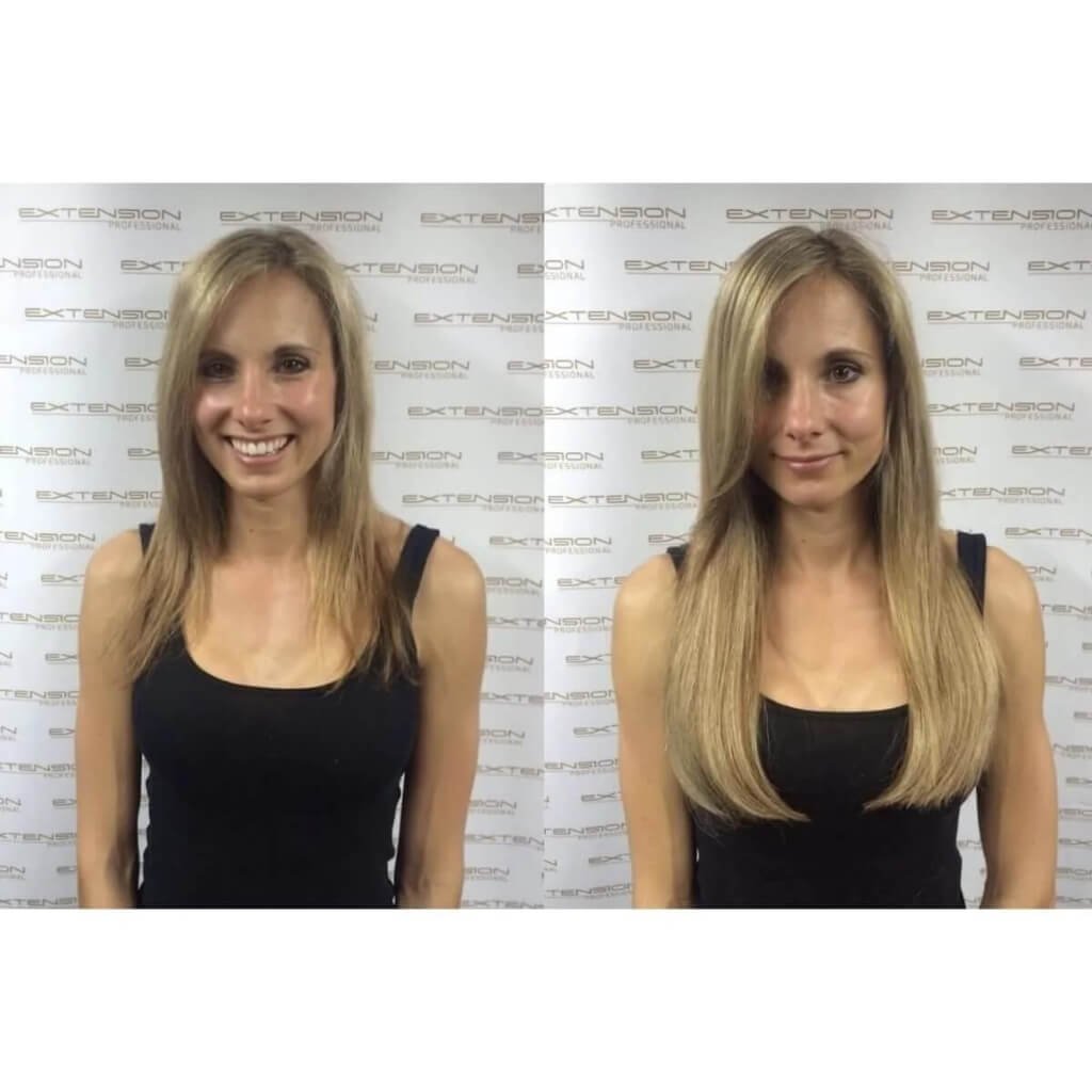 22 inch hair extension transformation