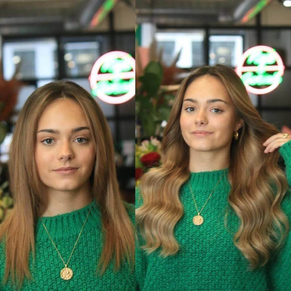 short to long hair extension transformation