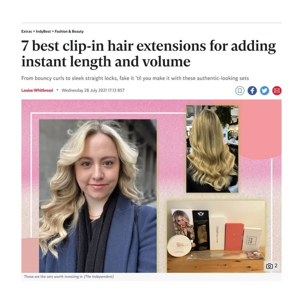 Independant clip in hair extensions