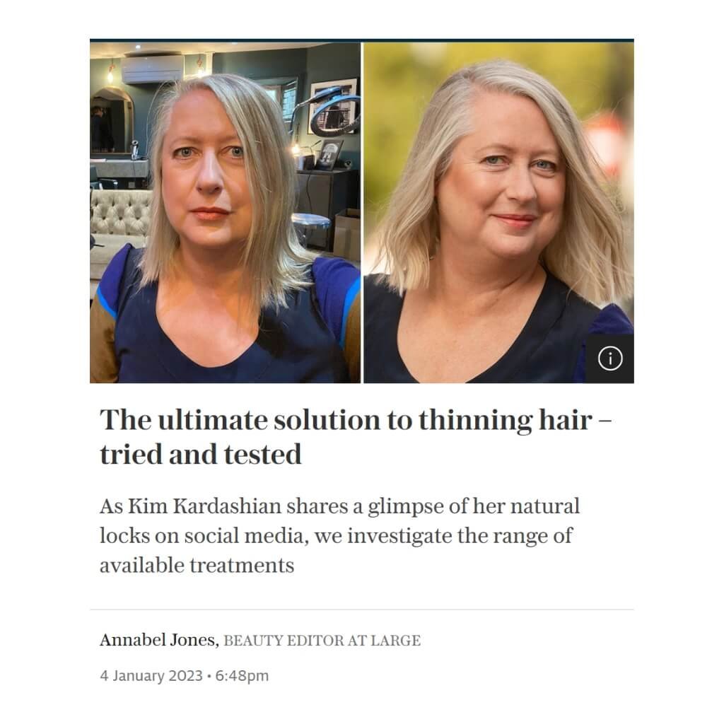 The Telegraph's ultimate solution to thinning hair article
