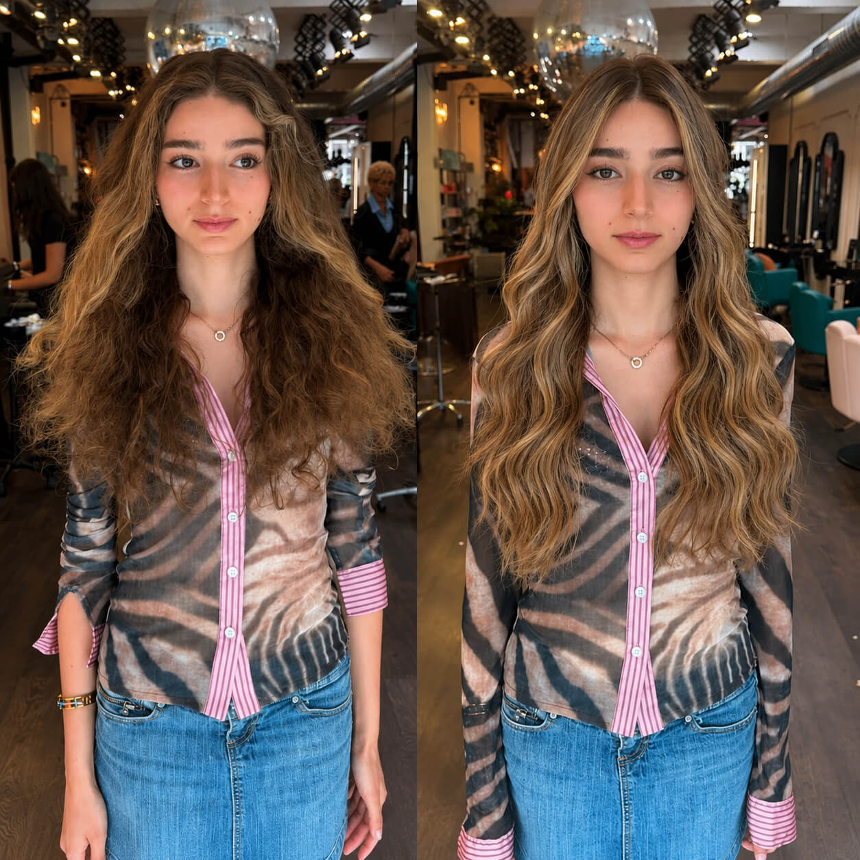 long brown hair extensions transformation