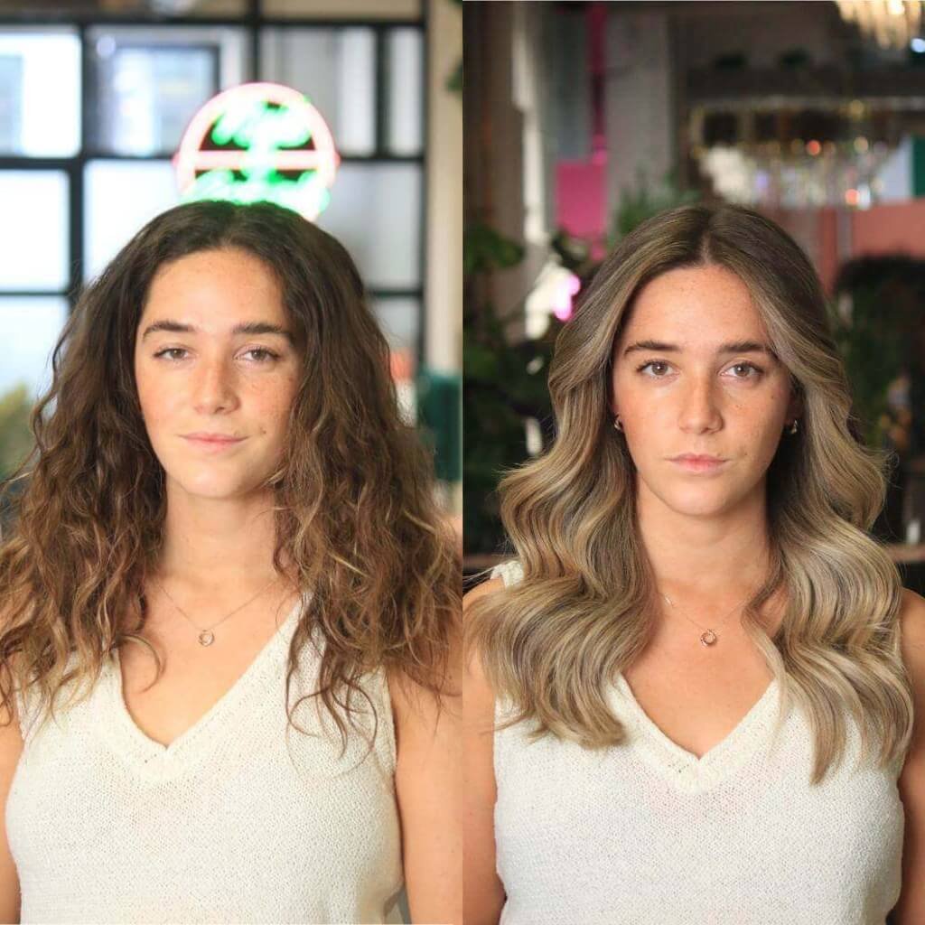 balayage hair colour transformation