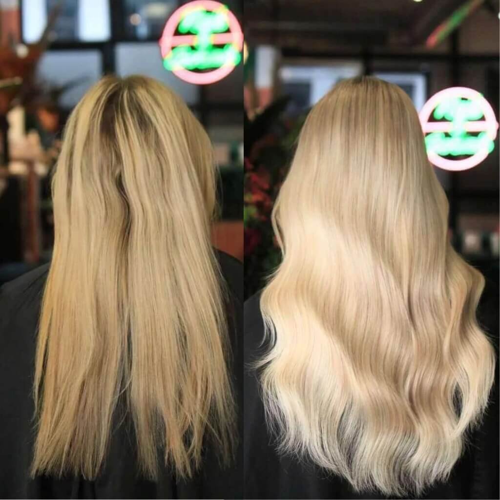 highlight hair colour transformation