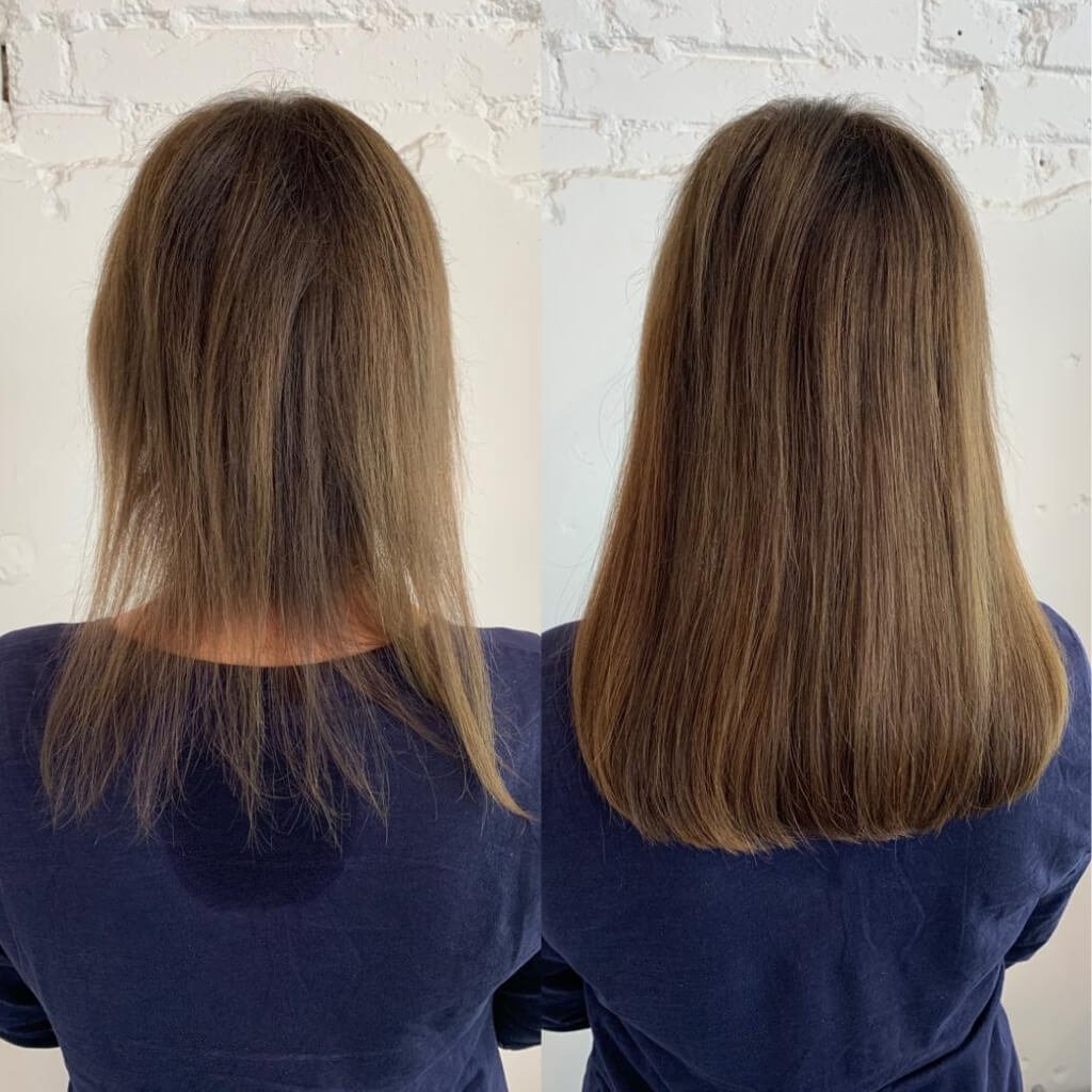 hair extensions for thinning hair before and after