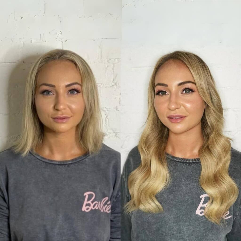 short to long wavy blonde hair extensions