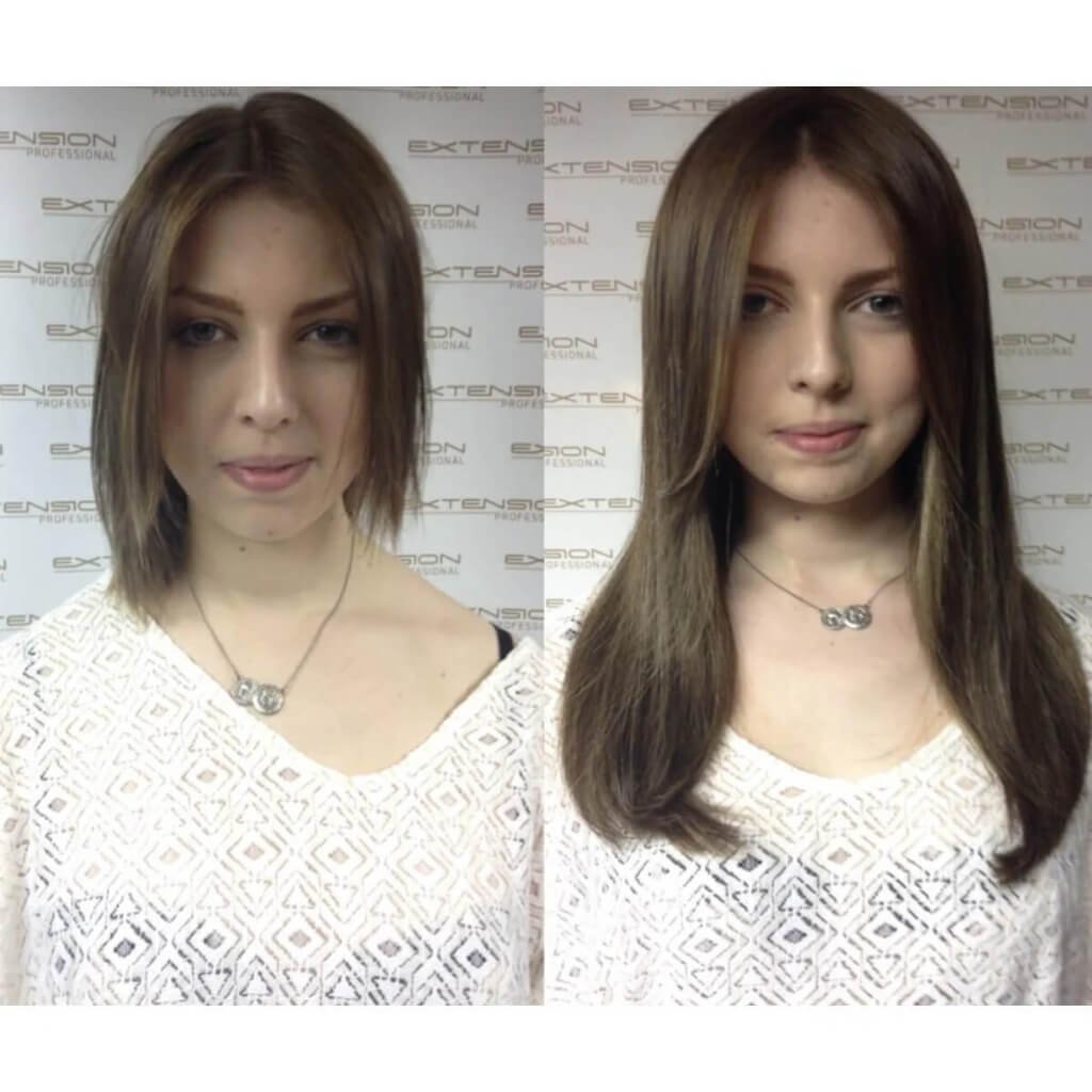 18 inch hair extension transformation