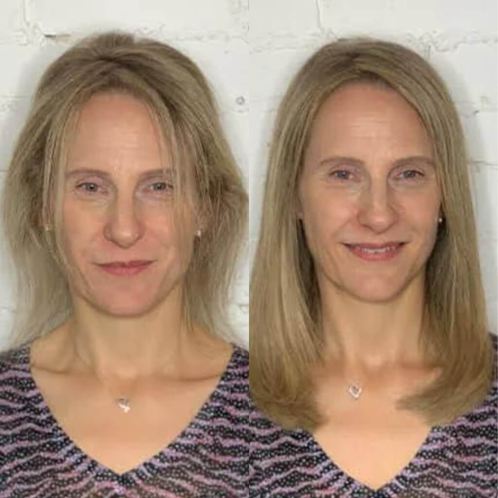 keratin bond hair extension transformation