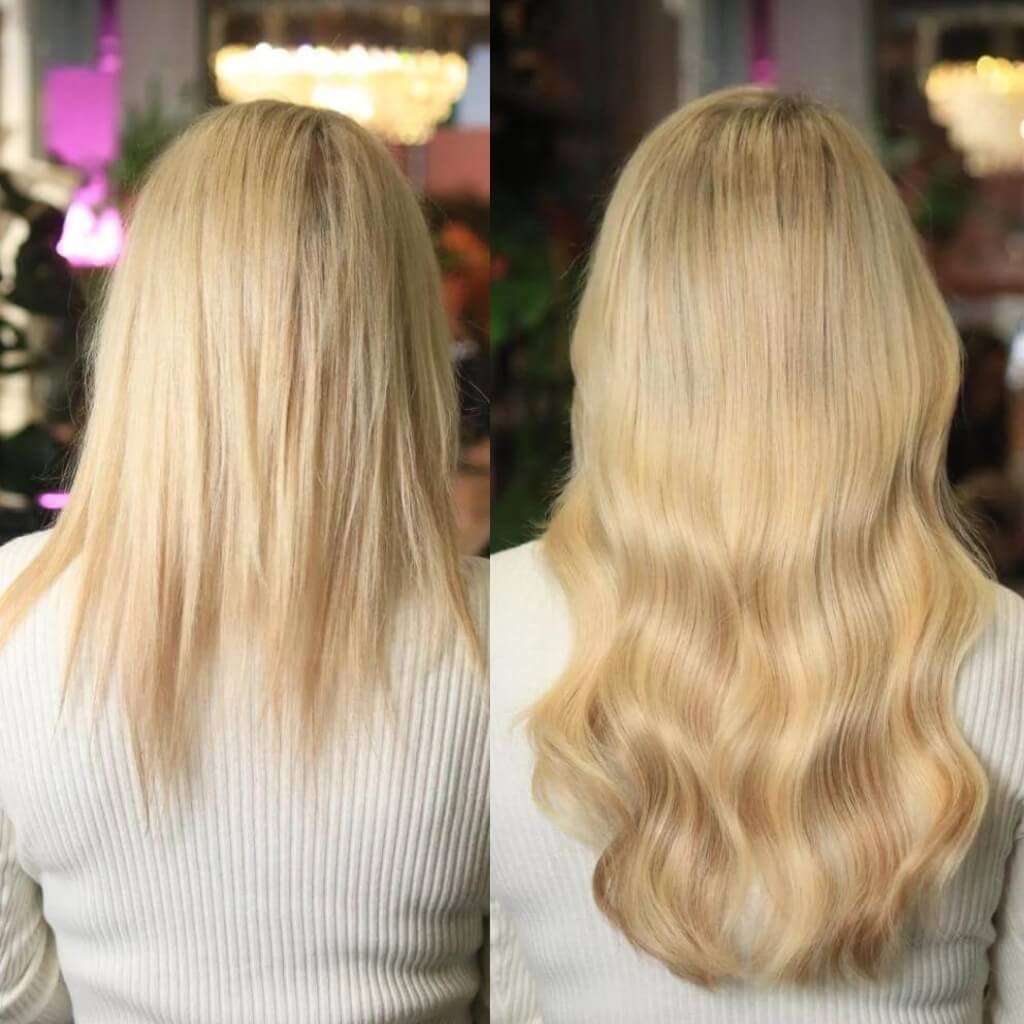 short to long hair extension transformation