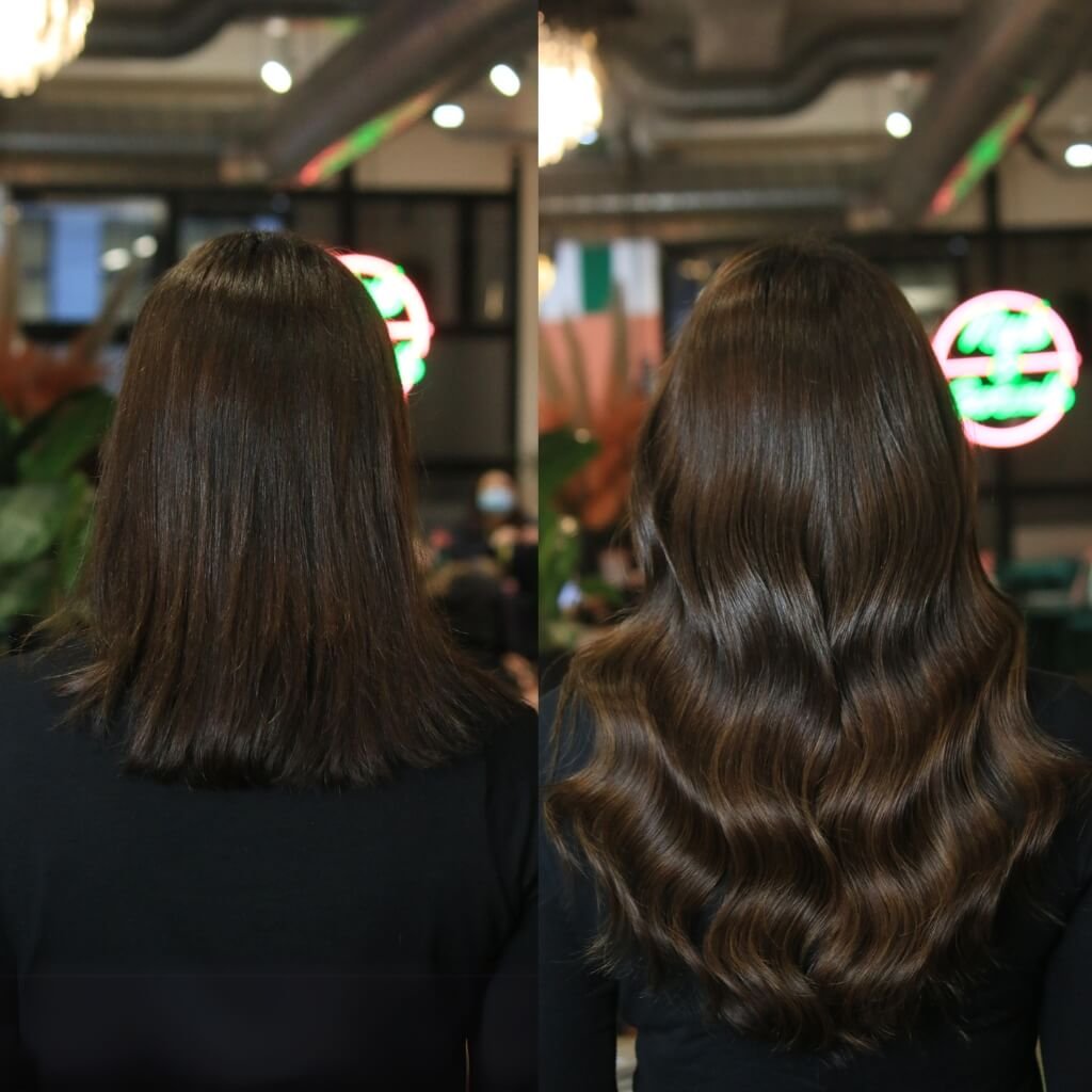 hair extension transformation short to long