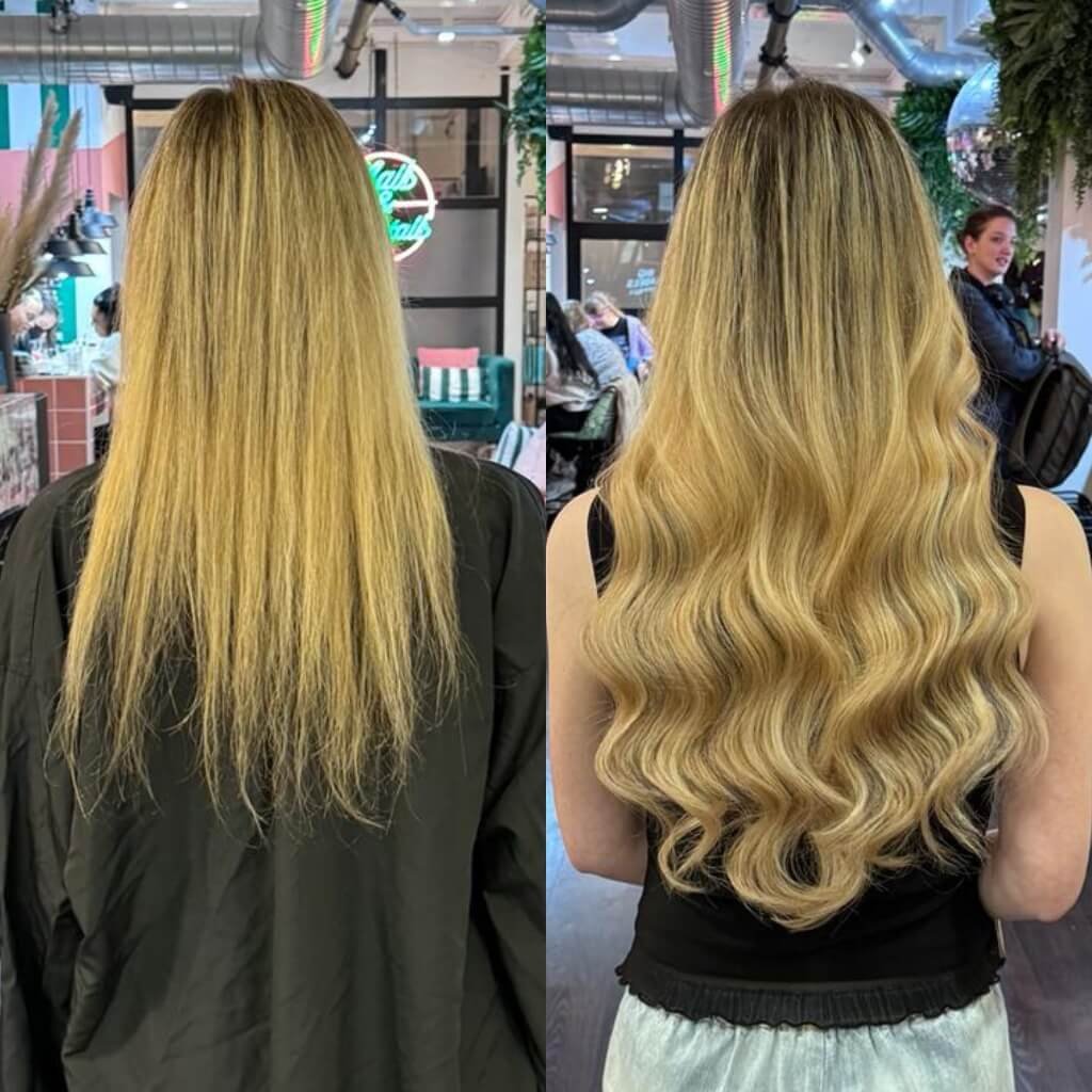 lengthening hair extensions transformation