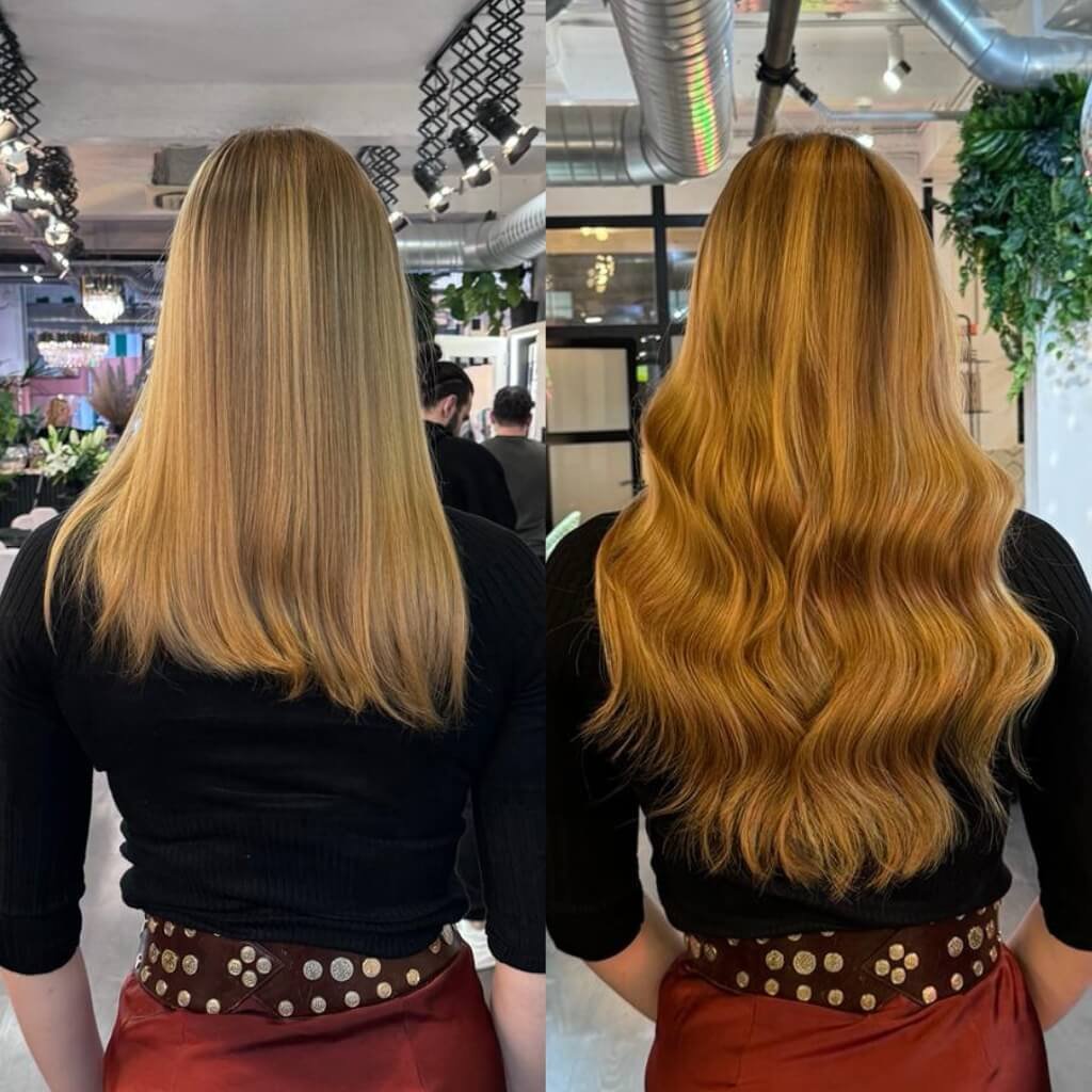blonde hair extension transformation