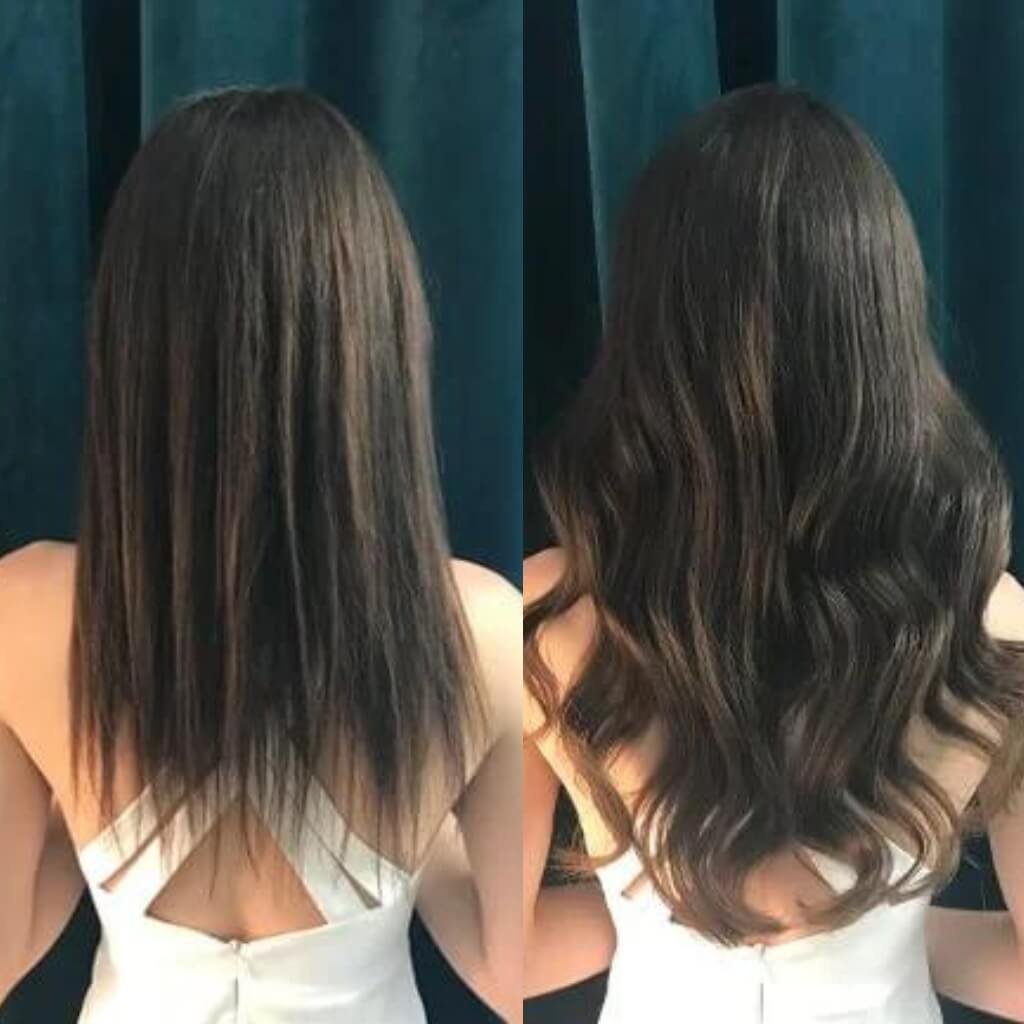 18 inch hair extension transformation