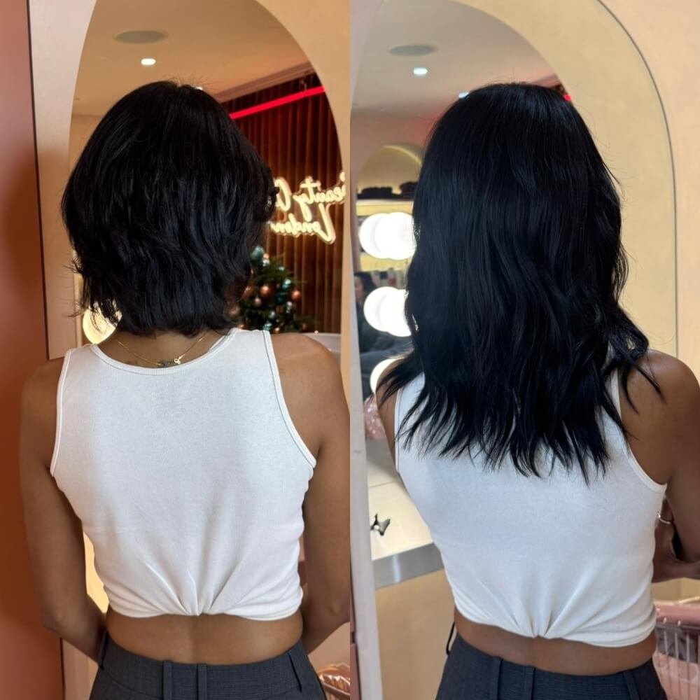 hair extensions in Dubai before and after
