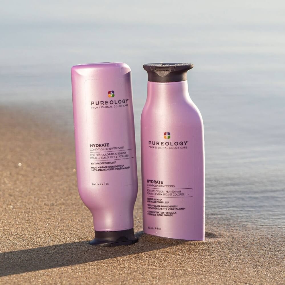 Pureology Hydrate Sheer hydrating shampoo and conditioner for fine and dry hair extensions